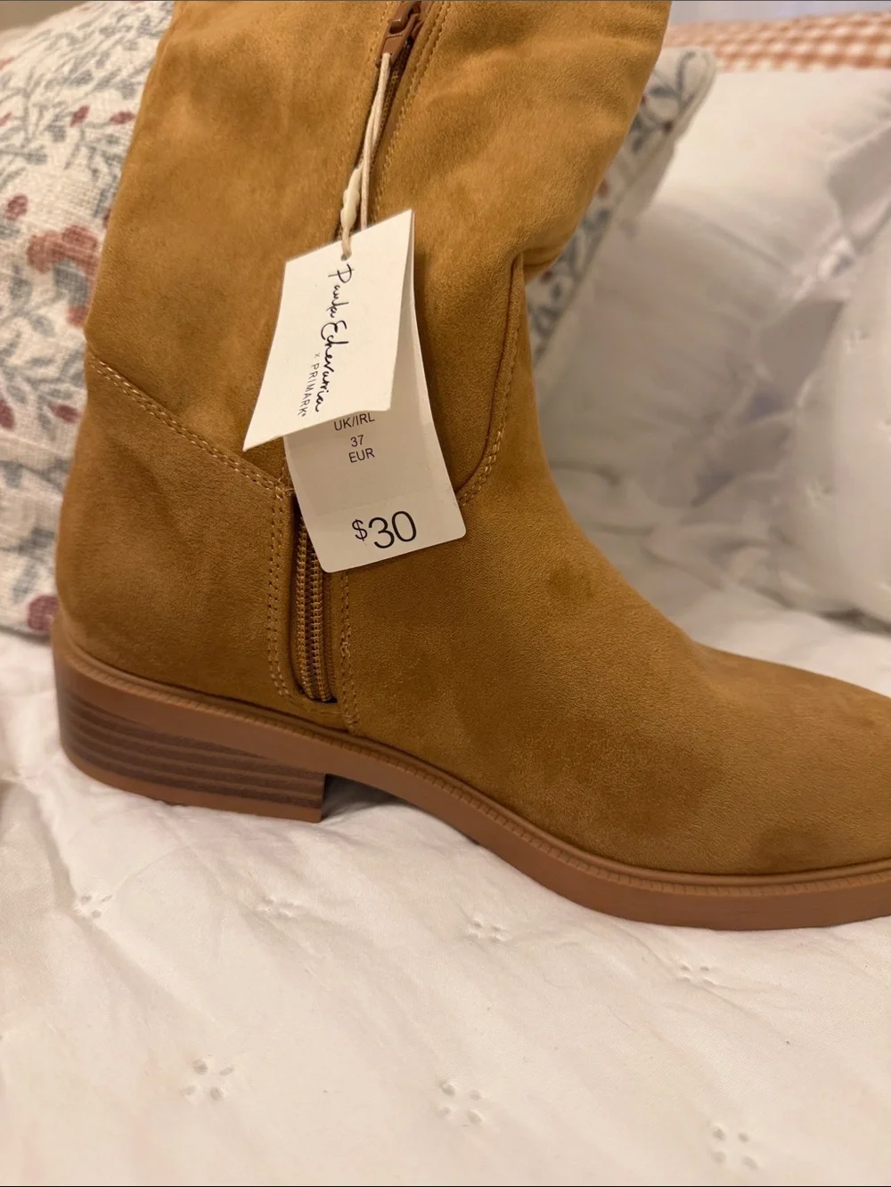 Primark Tall Suede Over-the-Knee Boots in Cognac